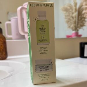 Youth to the People Superfood Cleanser and Moisture Cream Set - Green and White